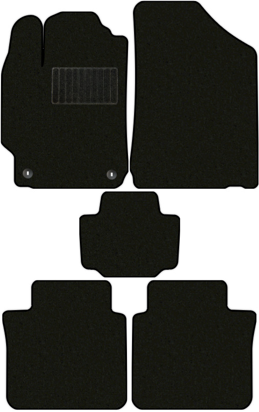 Коврики текстильные "Стандарт" для Toyota Camry (седан / XV55) 2017 - 2018, черные, 5шт.
