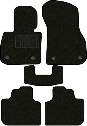 Коврики текстильные "Классик" для BMW X1 sDrive  II (suv / F48) 2015 - 2019, черные, 5шт.