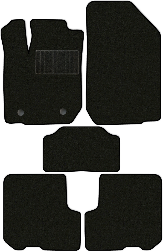 Коврики текстильные "Классик" для Renault Logan II (седан) 2014 - 2018, черные, 5шт.