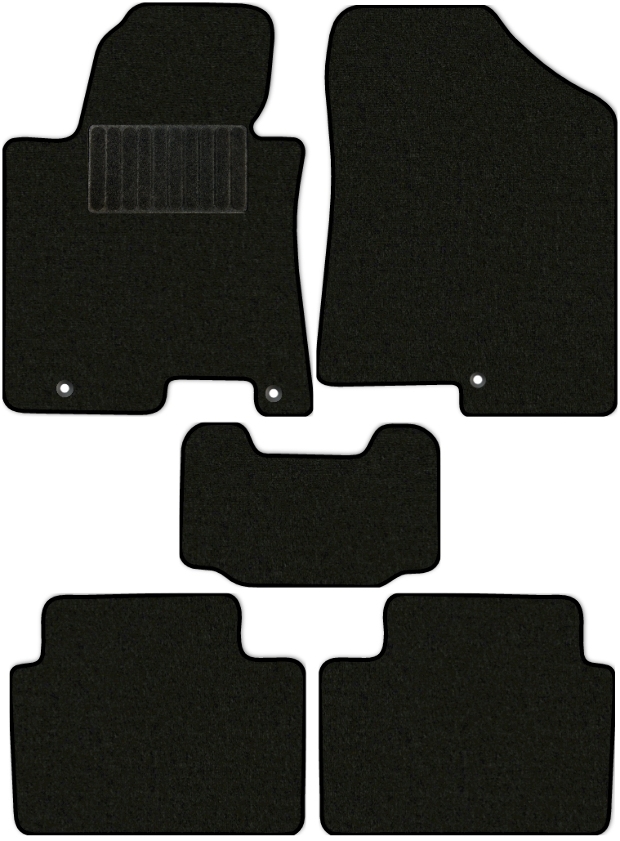 Коврики текстильные "Стандарт" для Hyundai i30 II (хэтчбек 5 дв / GD) 2011 - 2015, черные, 5шт.