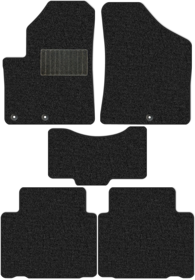 Коврики текстильные "Классик" для Hyundai ix55 I (suv  5 мест / EN) 2006 - 2013, темно-серые, 5шт.