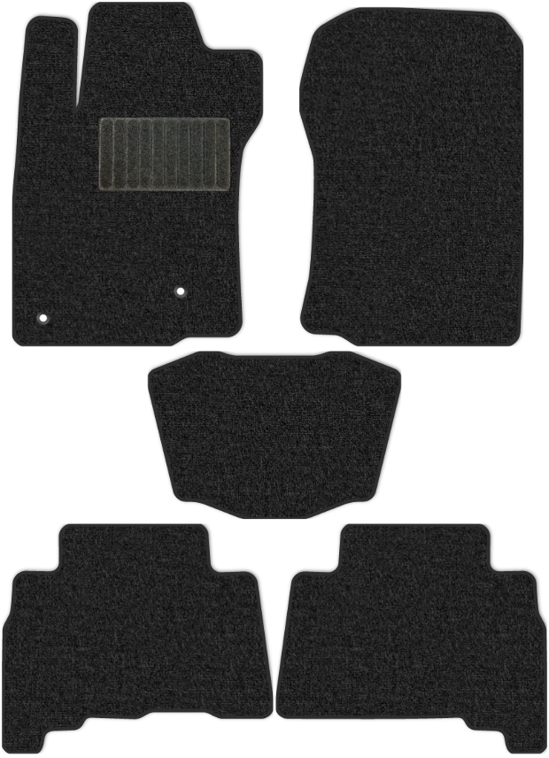 Коврики текстильные "Классик" для Toyota Land Cruiser Prado (suv / J150) 2009 - 2013, темно-серые, 5шт.