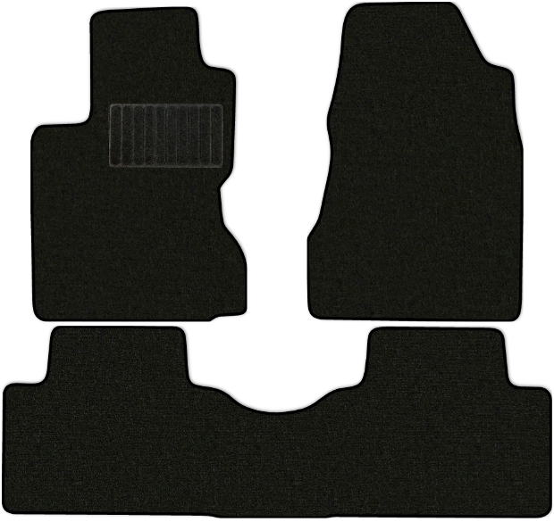 Коврики текстильные "Стандарт" для Renault Koleos I (suv) 2007 - 2011, черные, 3шт.