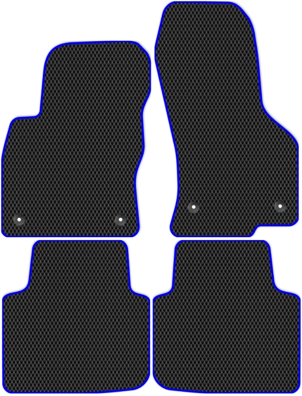Коврики ЭВА "EVA ромб" для Skoda Superb III (универсал / 3V5) 2019 - Н.В., черные, 4шт.