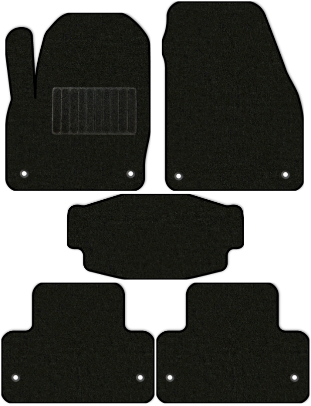 Коврики текстильные "Комфорт" для Land Rover Range Rover Evoque I (suv / L538) 2015 - 2018, черные, 5шт.
