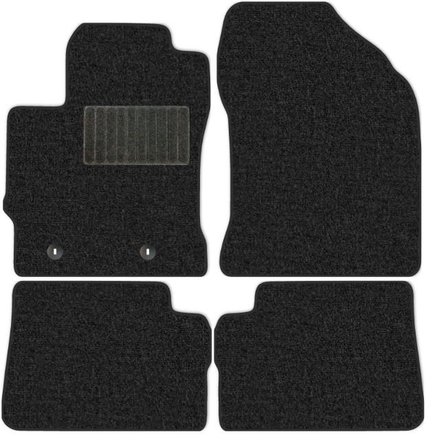 Коврики текстильные "Классик" для Toyota Auris II (хэтчбек 5 дв / E180) 2012 - 2016, темно-серые, 4шт.