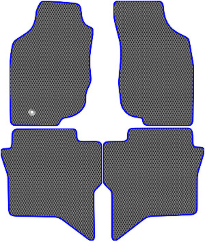 Коврики ЭВА "Ромб" для Toyota Hilux Pick Up VII (пикап / AN10/AN20) 2008 - 2011, серые, 4шт.
