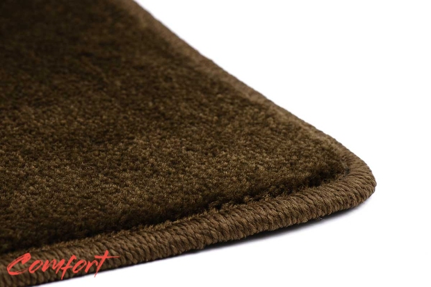 Коврики текстильные "Комфорт" для Hyundai Grand Santa Fe I (suv / DM) 2013 - 2018, коричневые, 5шт.