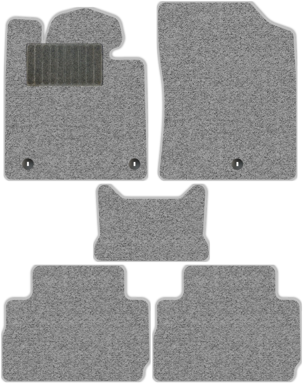 Коврики текстильные "Комфорт" для Hyundai Santa Fe IV (suv  5 мест / TM) 2021 - Н.В., серые, 5шт.