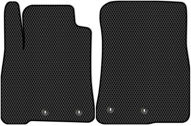 Коврики ЭВА "EVA ромб" для Lexus LX570 (suv / J200) 2012 - 2015, черные, 2шт.