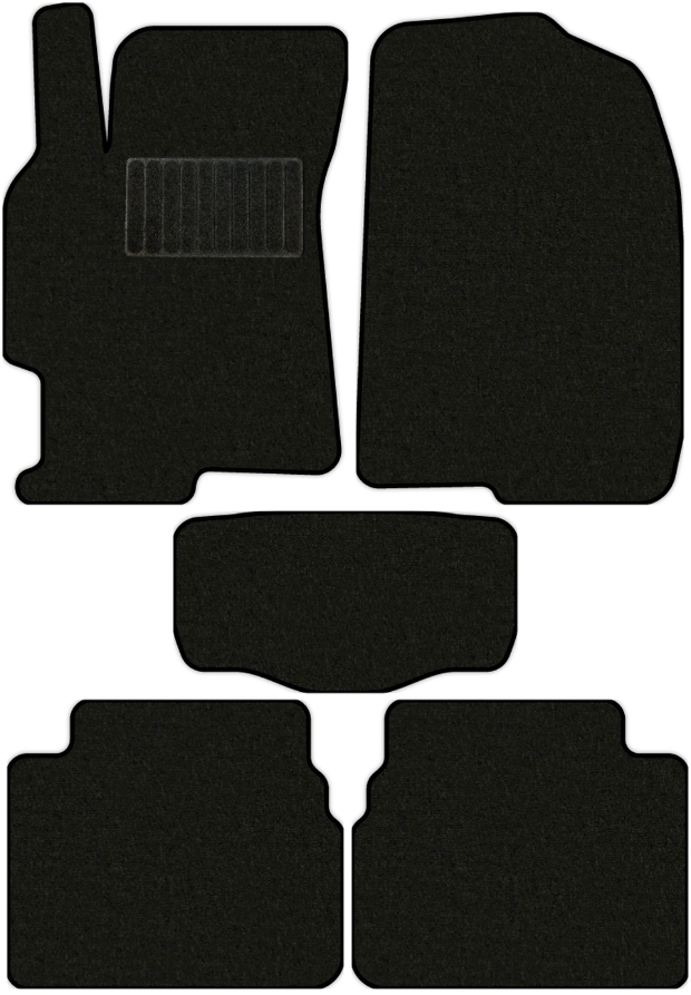 Коврики текстильные "Стандарт" для Mazda 6 (седан / GH) 2007 - 2010, черные, 5шт.