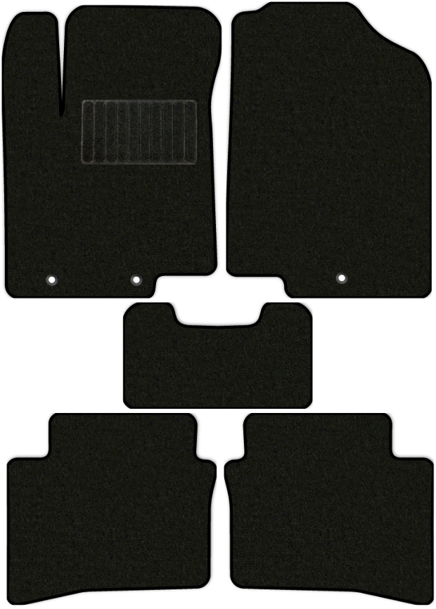 Коврики текстильные "Стандарт" для Hyundai Solaris I (седан / RB) 2010 - 2014, черные, 5шт.