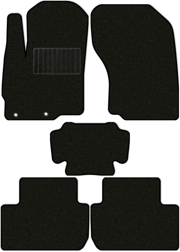 Коврики текстильные "Классик" для Mitsubishi Outlander III (suv / GFOW) 2012 - 2014, черные, 5шт.