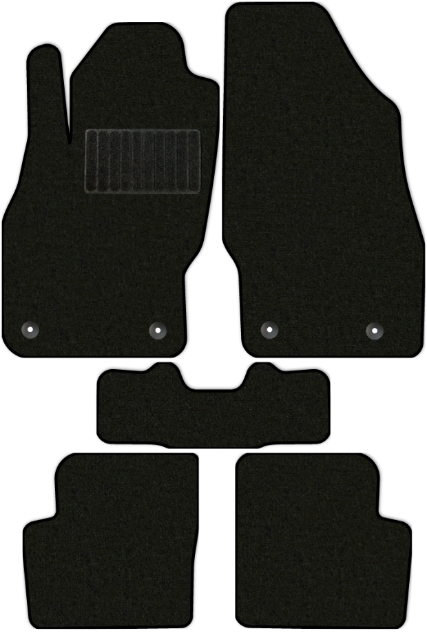 Коврики текстильные "Классик" для Opel Corsa IV (хэтчбек 3 дв / D) 2006 - 2010, черные, 5шт.