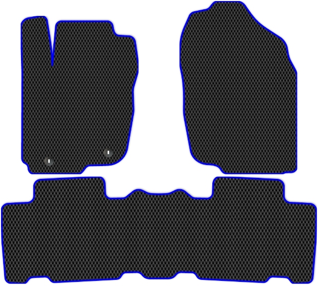 Коврики ЭВА "EVA ромб" для Toyota Rav4 IV (suv / XA40) 2015 - 2019, черные, 3шт.