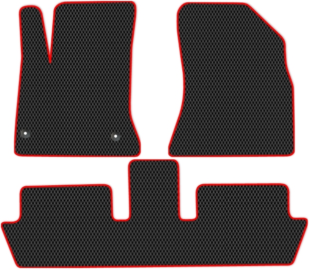 Коврики ЭВА "EVA ромб" для Citroen C4 Picasso (минивэн) 2007 - 2014, черные, 3шт.