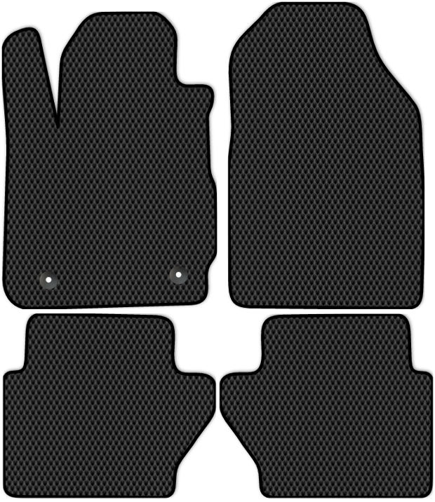 Коврики ЭВА "EVA ромб" для Ford Fiesta (хэтчбек 5 дв / Mk7) 2013 - 2019, черные, 4шт.