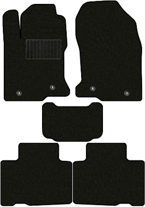 Коврики "Комфорт" в салон Lexus NX200 I (suv / ZGZ10, ZGZ15) 2014 - 2021, черные 5шт.
