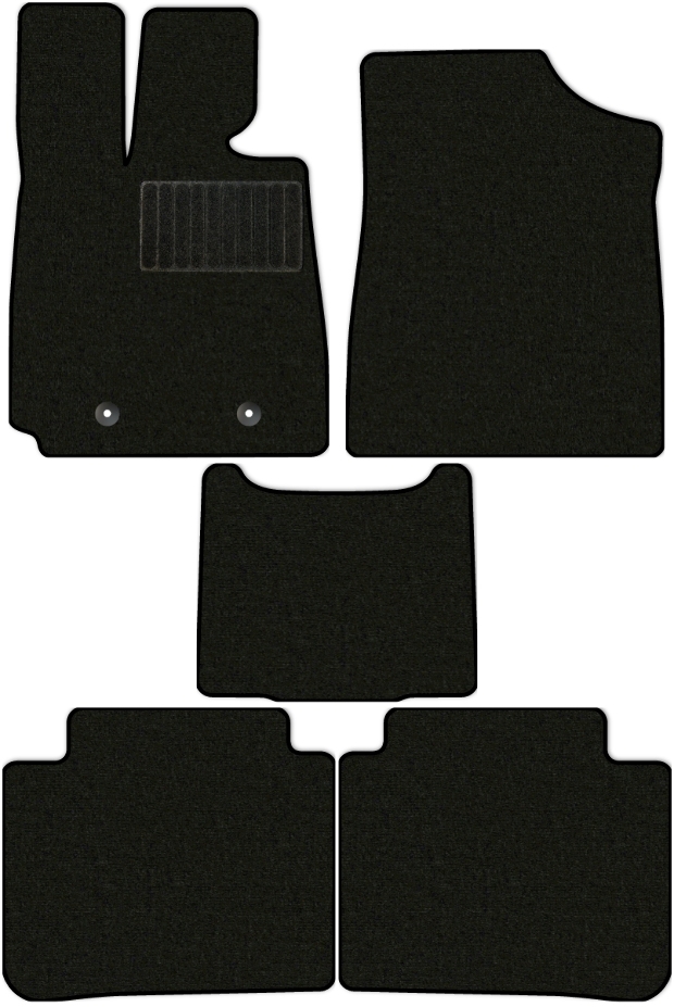 Коврики текстильные "Стандарт" для BYD HAN I (Седан электромобиль / EV) 2020 - Н.В., черные, 5шт.