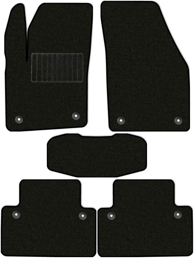 Коврики текстильные "Стандарт" для Volvo S40 II (седан / MS) 2007 - 2012, черные, 5шт.