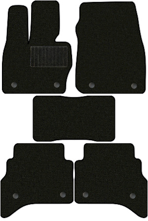 Коврики текстильные "Комфорт" для Land Rover Range Rover V (suv, гибрид / L460) 2021 - Н.В., черные, 5шт.