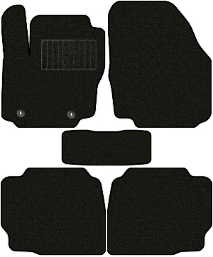 Коврики текстильные "Классик" для Ford Mondeo IV (лифтбек / BE) 2010 - 2013, черные, 5шт.
