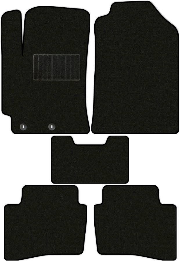 Коврики текстильные "Стандарт" для Hyundai Solaris II (седан / HCR) 2020 - Н.В., черные, 5шт.
