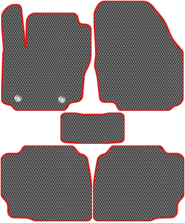 Коврики ЭВА "EVA ромб" для Ford Mondeo IV (лифтбек / BE) 2010 - 2013, серые, 5шт.