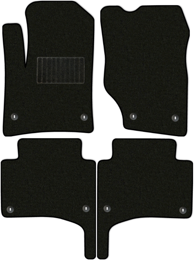 Коврики текстильные "Комфорт" для Porsche Cayenne (suv / 957) 2007 - 2010, черные, 4шт.