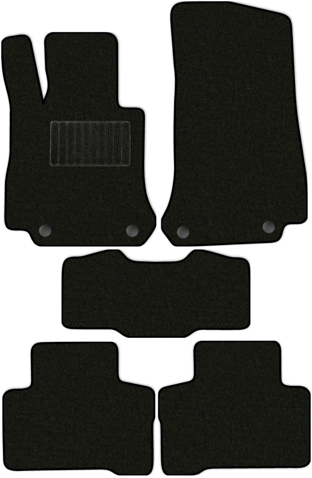 Коврики текстильные "Комфорт" для Mercedes-Benz GLC (suv, гибрид / X253) 2015 - 2019, черные, 5шт.