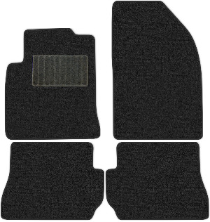 Коврики текстильные "Классик" для Ford Fiesta V (хэтчбек 5 дв / Mk6) 2002 - 2005, темно-серые, 4шт.