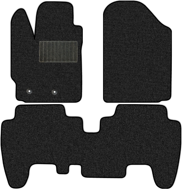 Коврики текстильные "Комфорт" для Toyota Yaris II (хэтчбек 5 дв / XP90) 2005 - 2009, темно-серые, 3шт.