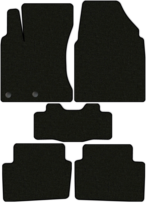Коврики текстильные "Стандарт" для Nissan Qashqai I (suv / J10) 2006 - 2010, черные, 5шт.