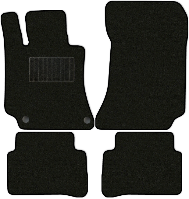 Коврики текстильные "Стандарт" для Mercedes-Benz CLS-Class II (седан / C218) 2010 - 2014, черные, 4шт.