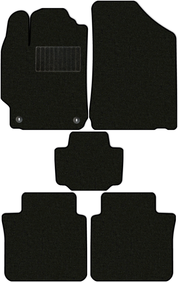 Коврики текстильные "Стандарт" для Toyota Camry (седан / XV55) 2014 - 2017, черные, 5шт.