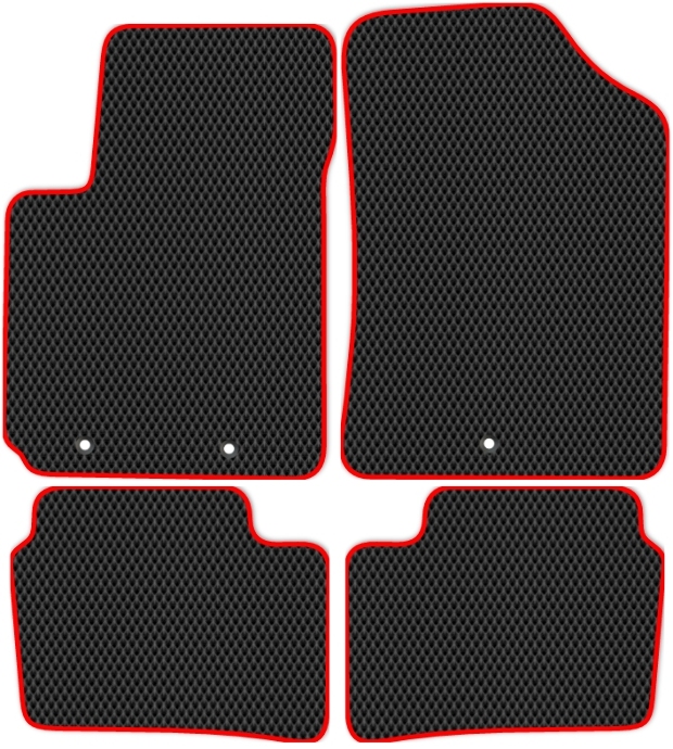 Коврики ЭВА "EVA ромб" для Kia Picanto II (хэтчбэк / TA) 2011 - 2015, черные, 4шт.