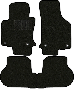 Коврики текстильные "Стандарт" для Volkswagen Jetta V (седан / 1K2) 2005 - 2010, черные, 4шт.