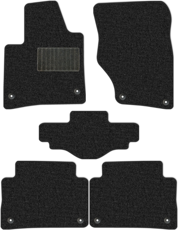 Коврики текстильные "Классик" для Audi Q7 I (suv / 4LB) 2005 - 2009, темно-серые, 5шт.