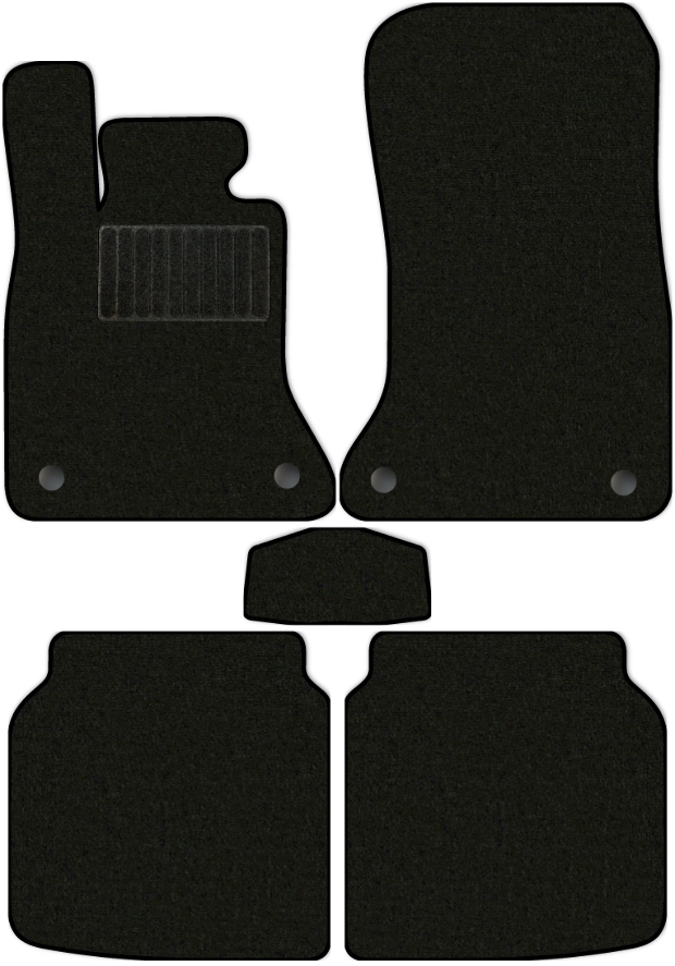 Коврики текстильные "Стандарт" для BMW 7-Series (седан / F02 Long) 2012 - 2015, черные, 5шт.