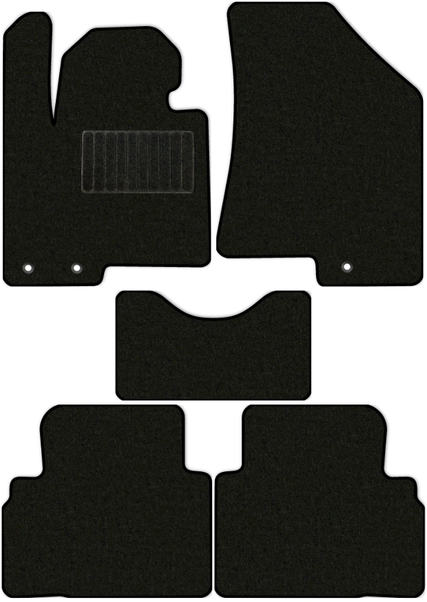 Коврики текстильные "Классик" для Kia Sportage III (suv / SL) 2010 - 2014, черные, 5шт.