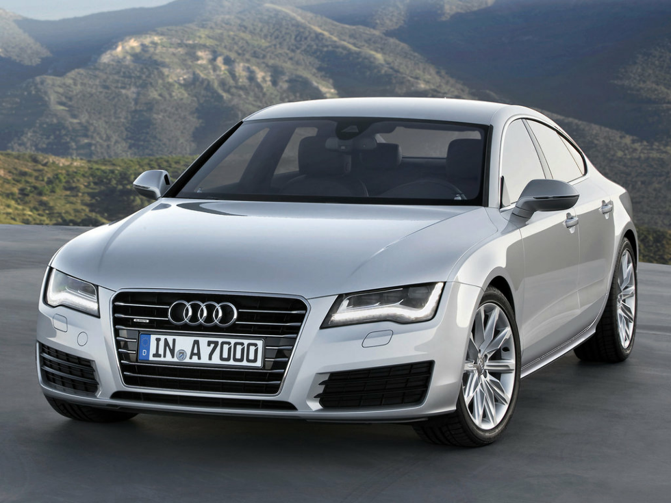 Коврики ЭВА "EVA ромб" для Audi A7 (хэтчбек 5 дв / 4G) 2010 - 2014, серые, 4шт.