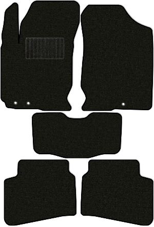 Коврики текстильные "Стандарт" для Kia Ceed I (универсал / ED) 2006 - 2009, черные, 5шт.