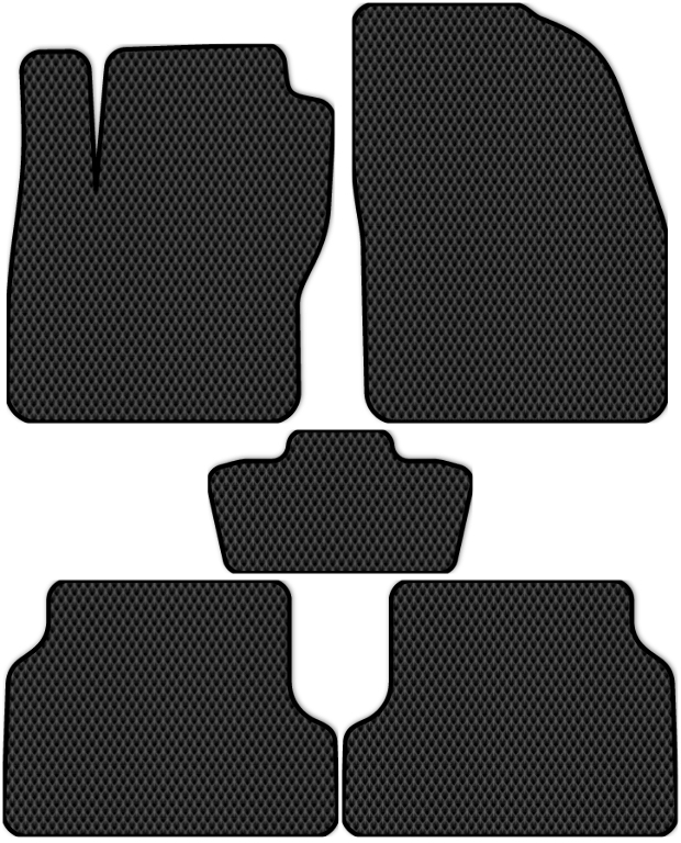 Коврики ЭВА "EVA ромб" для Ford Focus II (седан / CB4) 2004 - 2008, черные, 5шт.