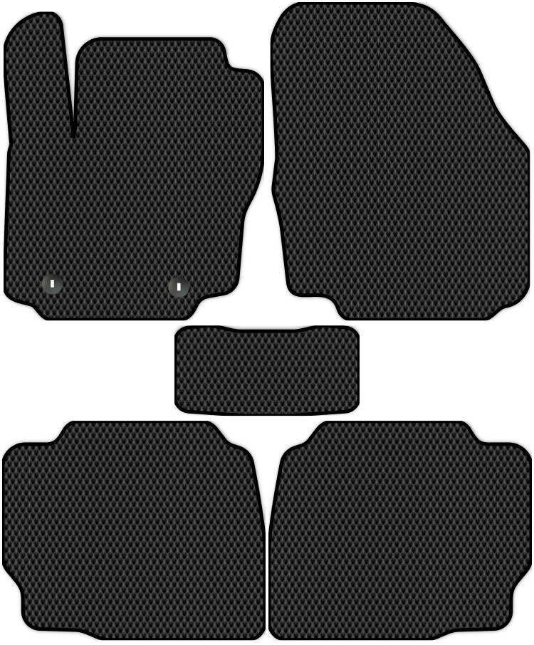 Коврики ЭВА "EVA сота" для Ford Mondeo IV (лифтбек / BE) 2007 - 2010, черные, 5шт.