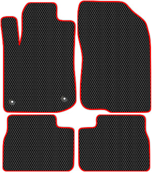 Коврики ЭВА "Ромб" для Peugeot 2008 (suv) 2014 - 2016, черные, 4шт.