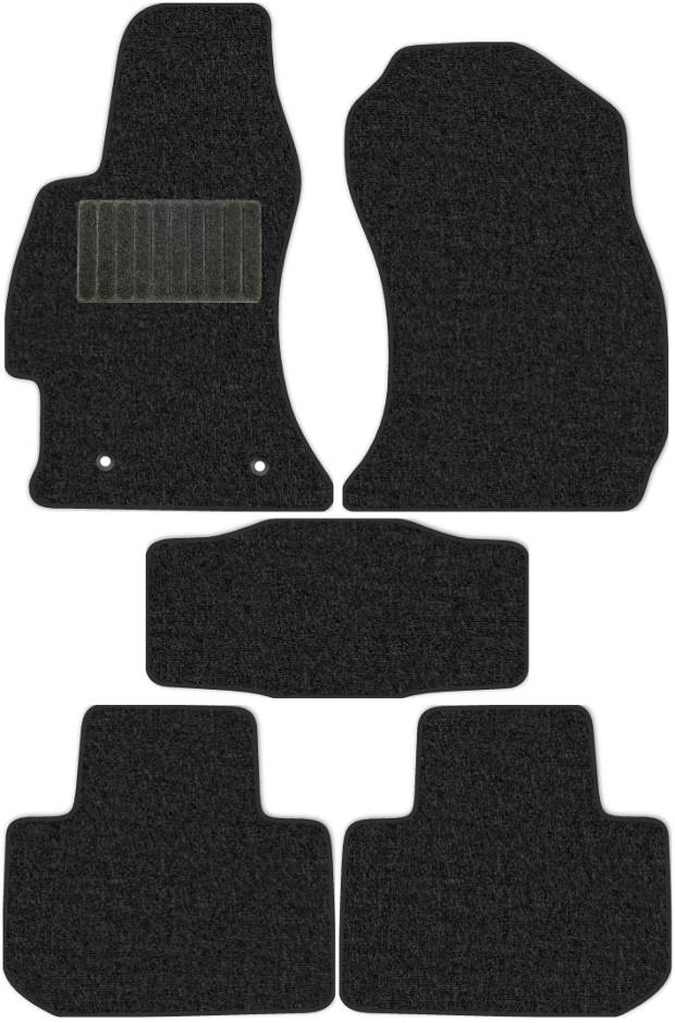 Коврики текстильные "Классик" для Subaru Forester (suv / SJ) 2016 - 2019, темно-серые, 5шт.