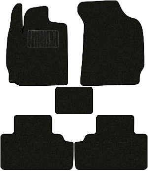 Коврики текстильные "Стандарт" для Ford Maverick (suv / TM1) 2004 - 2007, черные, 5шт.