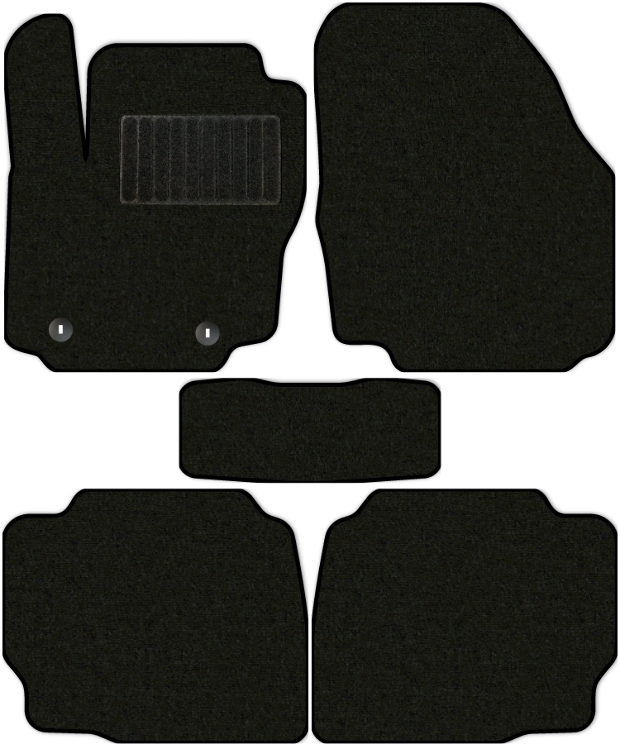 Коврики текстильные "Стандарт" для Ford Mondeo IV (лифтбек / BE) 2010 - 2013, черные, 5шт.