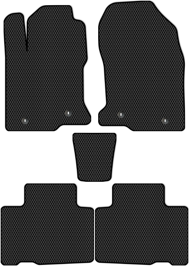 Коврики ЭВА "EVA ромб" для Lexus NX 300h (suv, гибрид / AYZ15) 2014 - 2021, черные, 5шт.