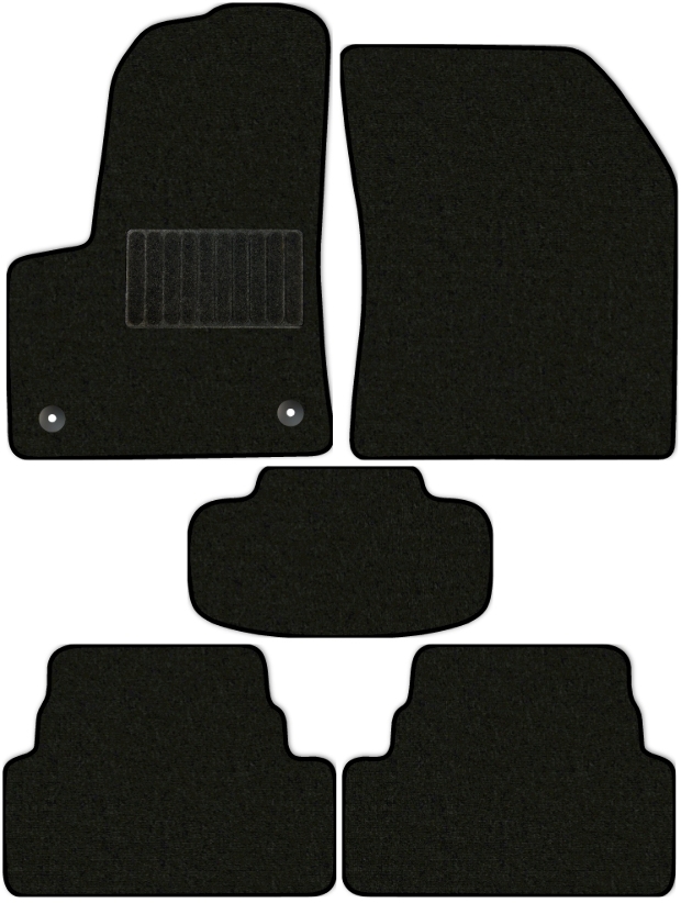 Коврики текстильные "Стандарт" для Peugeot 3008 II (suv) 2016 - Н.В., черные, 5шт.